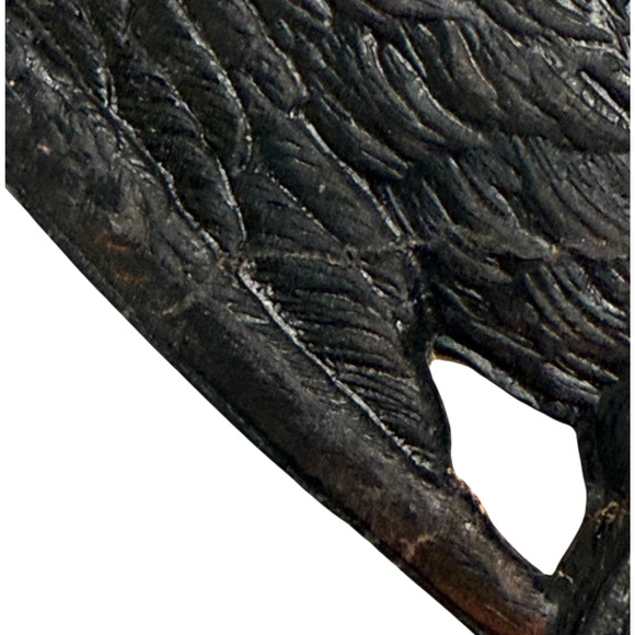 Vintage German Halloween Die Cut Owl Perched Bird Eyes HTF Embossed Pressed READ - Picture 16 of 17